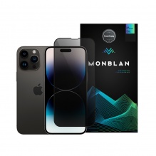 Захисне скло Monblan для iPhone 14 Pro 2.5D Anti Peep 0.26mm (Black) (+Страхівка)