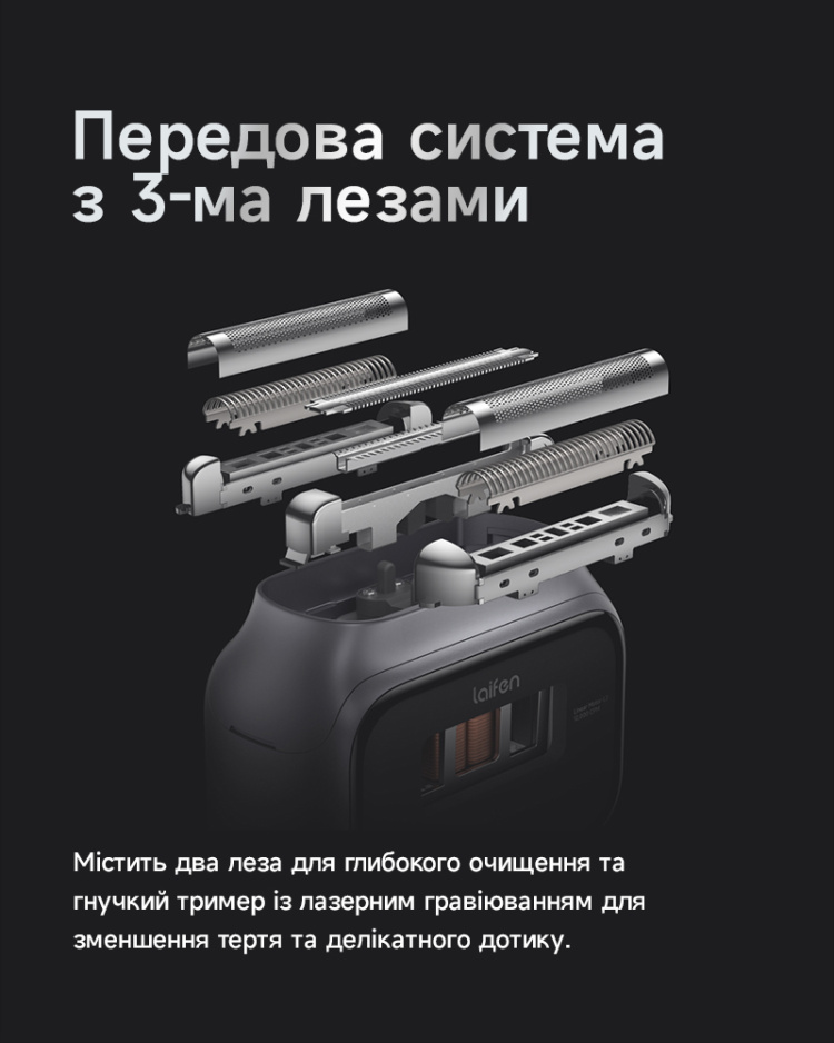 Электрическая бритва Laifen P3 Pro (Grey) (1ER91-A-XX-DG-001)
