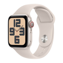 Apple Watch SE 2 2023 40mm GPS+LTE Starlight Aluminum Case with Starlight Sport Band - S/M (MRFW3)