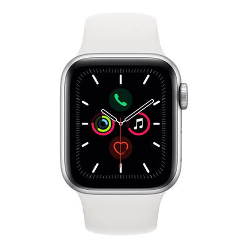 Apple Watch Series 5 GPS, 40mm Silver Aluminum Case with White Sport Band (MWV62) Apple Watch Series 5 GPS, 40mm Silver Aluminum Case with White Sport Band (MWV62)