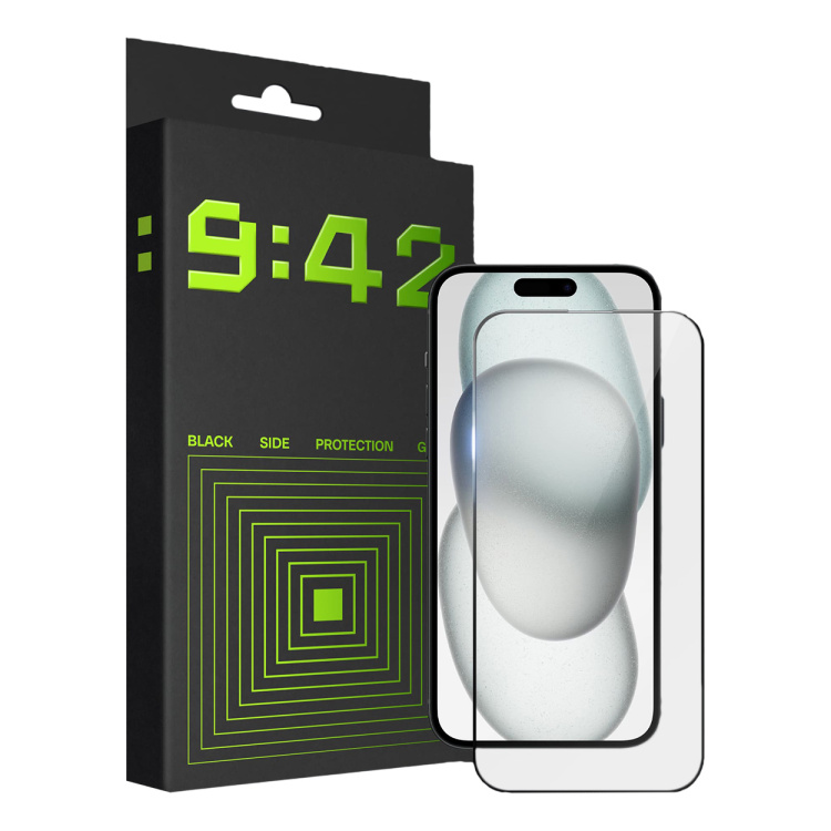 Захисне скло 9:42 BlackSide для iPhone 15 Plus