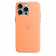 Чехол Apple Silicone Case для iPhone 15 Pro Max with MagSafe (Orange Sorbet)