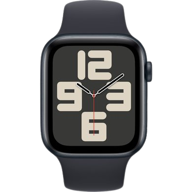 Apple Watch SE 2 2023 44mm GPS+LTE Midnight Aluminum Case with Midnight Sport Band S/M (MRH43)