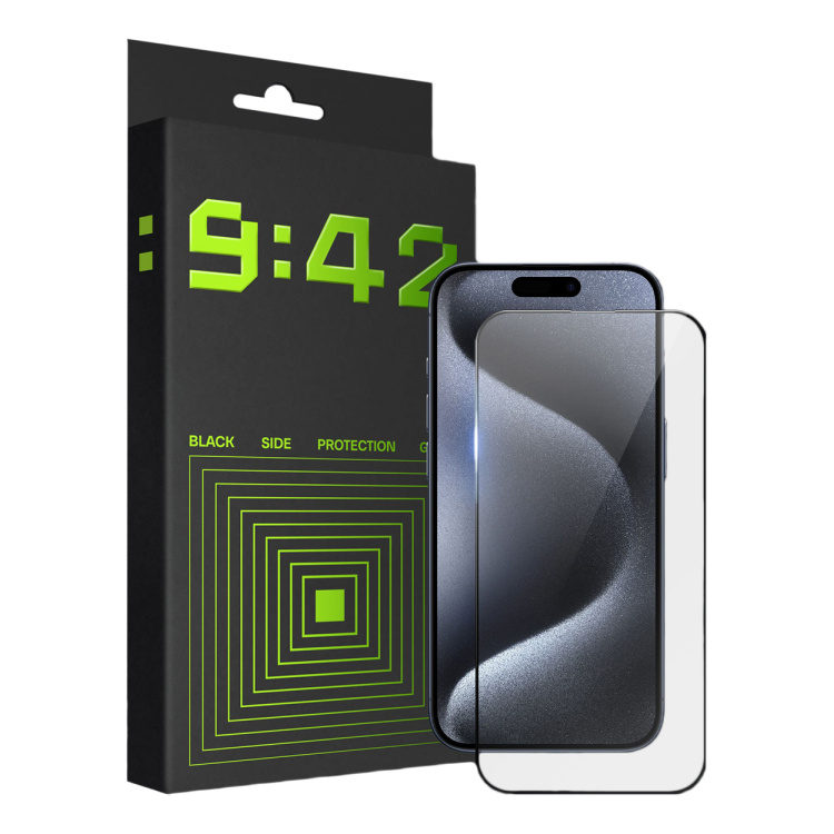 Захисне скло 9:42 BlackSide для iPhone 15 Pro Захисне скло 9:42 BlackSide для iPhone 15 Pro