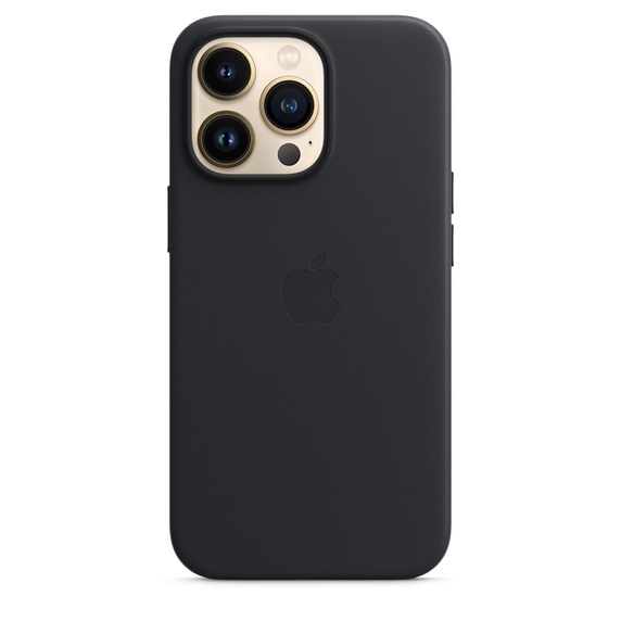 Чехол Apple Leather Case для iPhone 14 Pro Max with MagSafe (Midnight)