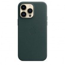 Чехол Apple Leather Case для iPhone 14 Pro Max with MagSafe (Forest Green)