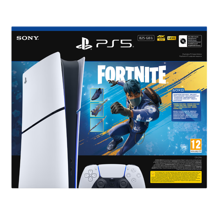 Игровая приставка Sony PlayStation 5 Slim (Digital Edition) (Fortnite Flowering Chaos Bundle) (825GB) (Standard)