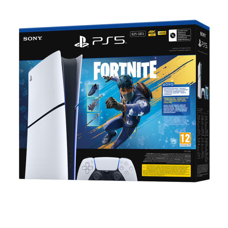 Ігрова приставка Sony PlayStation 5 Slim (Digital Edition) (Fortnite Flowering Chaos Bundle) (825GB) (Standard)