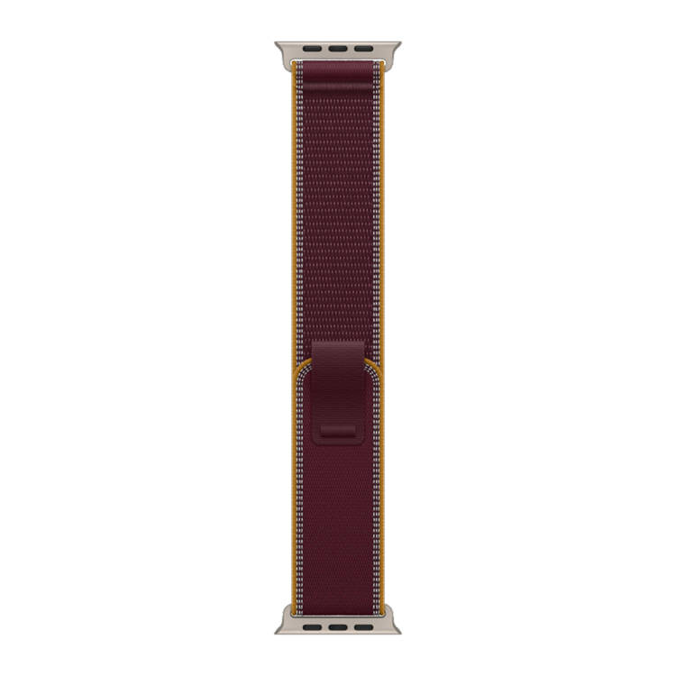 Apple Watch Ultra 4 GPS + LTE, 49mm Natural Titanium Case with Burgundy Trail Loop - M/L