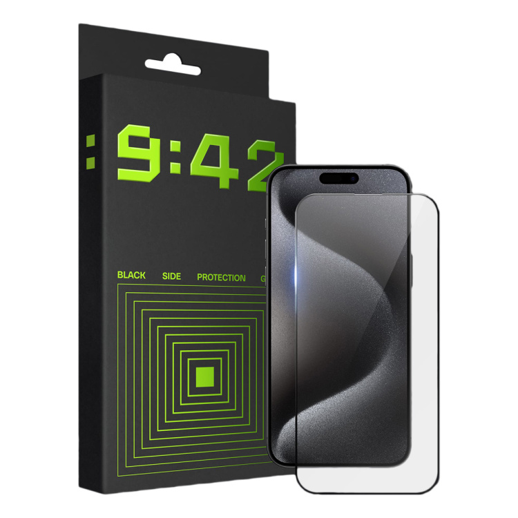 Захисне скло 9:42 BlackSide для iPhone 15 Pro Max