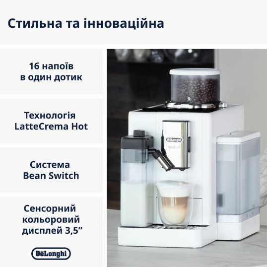 Кавомашина DeLonghi EXAM 440.55.W (EU) Кавомашина DeLonghi EXAM 440.55.W (EU)