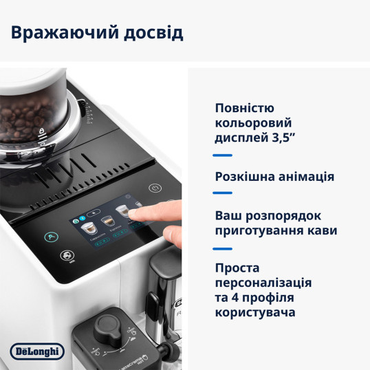 Кавомашина DeLonghi EXAM 440.55.W (EU) Кавомашина DeLonghi EXAM 440.55.W (EU)