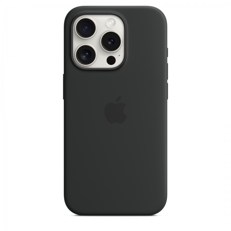 Чохол Apple Silicone Case для iPhone 15 Pro with MagSafe (Black)