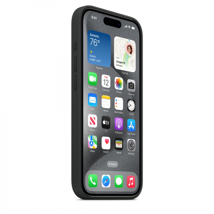 Чохол Apple Silicone Case для iPhone 15 Pro with MagSafe (Black)