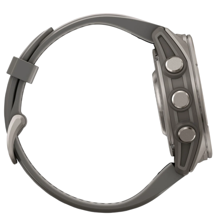 Garmin Fenix 9 43mm AMOLED Sapphire Titanium with Pebble Gray Silicone Band (010-04761-10/11)