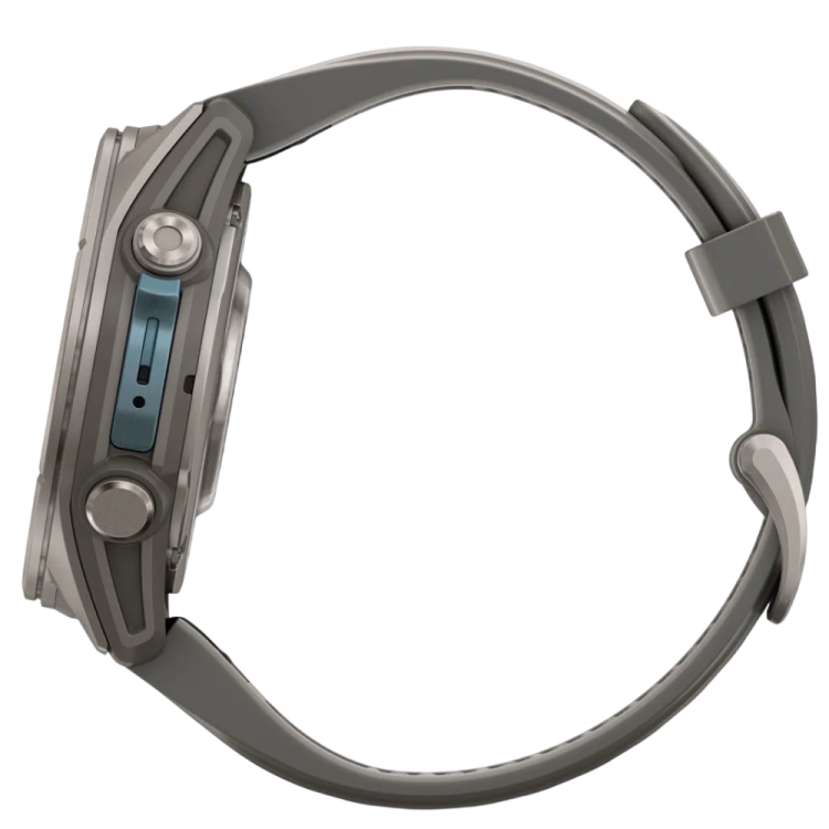 Garmin Fenix 9 43mm AMOLED Sapphire Titanium with Pebble Gray Silicone Band (010-04761-10/11)