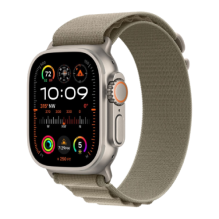 Apple Watch Ultra 2 49mm Titanium Case with Olive Alpine Loop (Medium) (MREY3) бу (Как Новый)