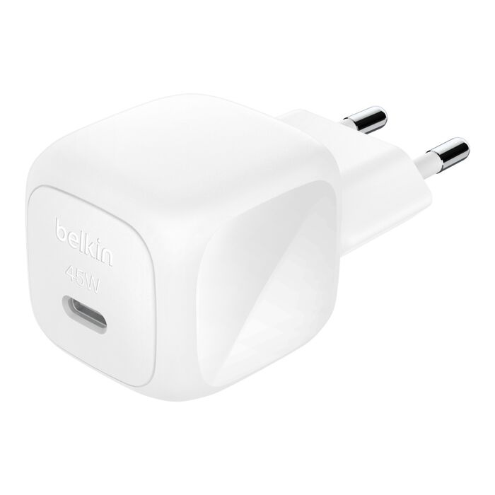 Блок живлення Belkin Home Charger 45W USB-C PD	White (WCA013kqWH)