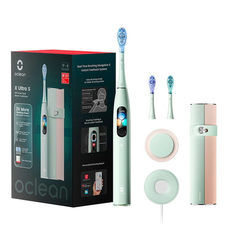 Зубная электрощетка Oclean X Ultra Set (Green) (6970810553505)