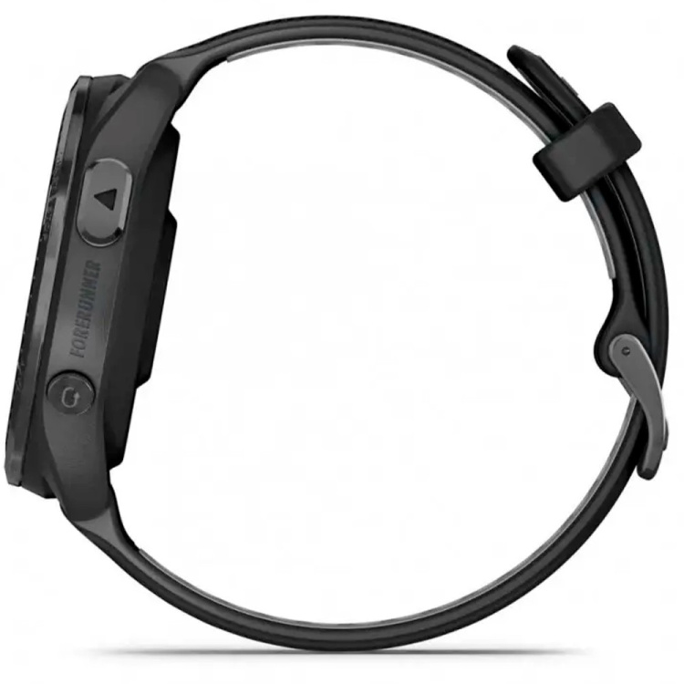 Garmin Forerunner 965 Carbon Gray DLC Titanium Bezel, Black Case, Black/Powder Gray Silicone Band (010-02809-00/10)