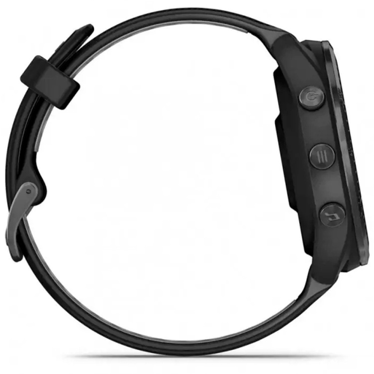 Garmin Forerunner 965 Carbon Gray DLC Titanium Bezel, Black Case, Black/Powder Gray Silicone Band (010-02809-00/10)
