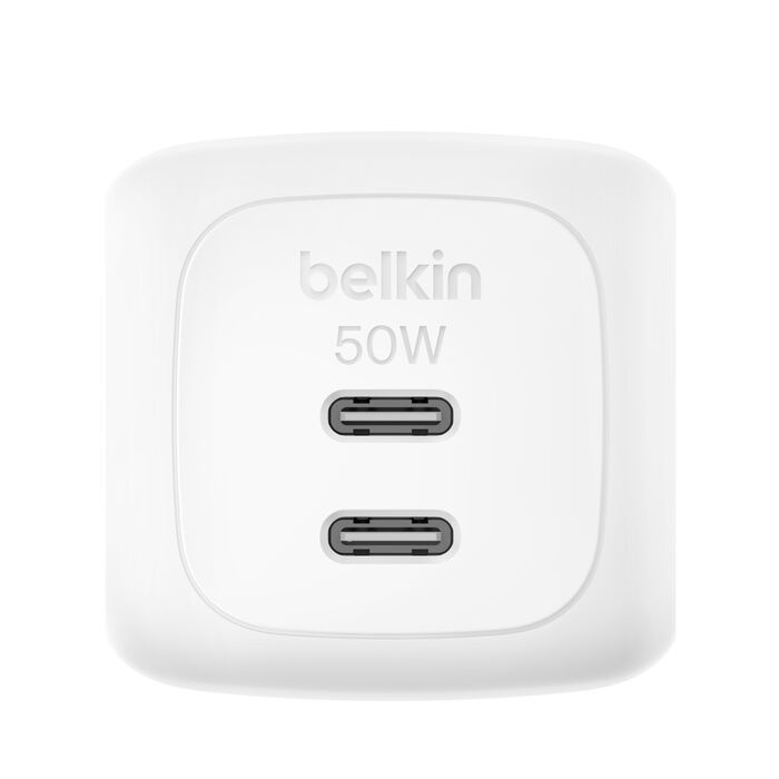 Блок живлення Belkin Home Charger 50W 2хUSB-С GAN PD PPS White (WCH019kqWH)