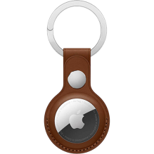 AirTag Leather Key Ring - Saddle Brown (MX4M2)