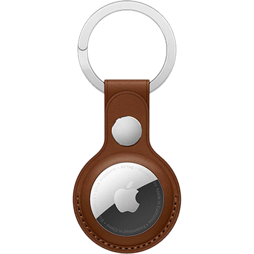 AirTag Leather Key Ring - Saddle Brown (MX4M2)