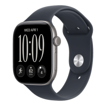 Apple Watch Series 12 GPS 46mm Space Gray Aluminum Case with Navy Blue Sport Band - S/M