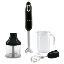 Блендер погружной SMEG с аксессуарами Black (HBF03BLEU)