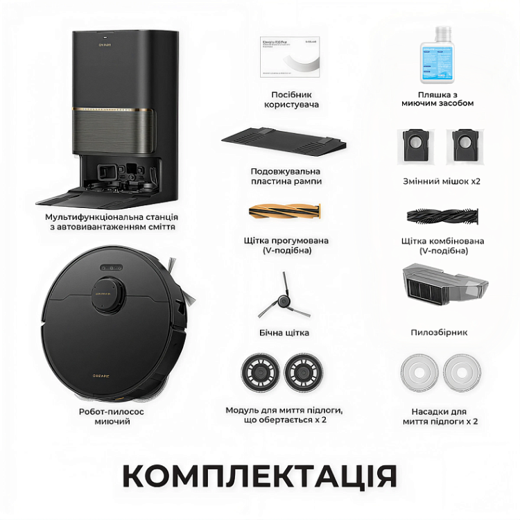 Робот-пилосос Dreame L50s Pro Ultra Black (RLL88HE-Bl)