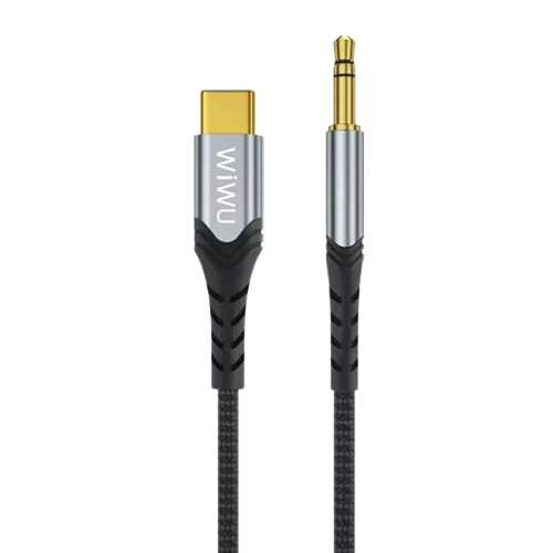 Аудіо кабель WIWU Aux Stereo Cable 3.5mm to USB-C 1.5m (Black)