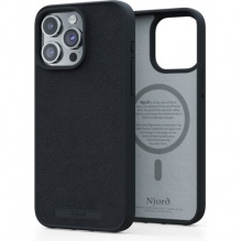 Чехол Njord для iPhone 15 Pro Max Suede MagSafe Series (Black)