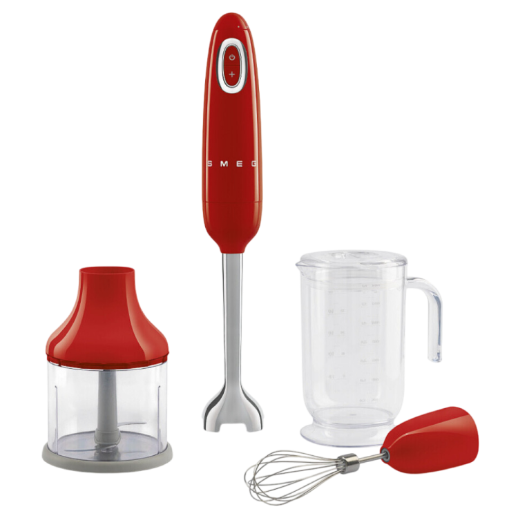 Блендер погружной SMEG с аксессуарами Red (HBF03RDEU)
