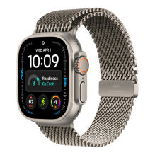 Apple Watch Ultra 4 GPS + LTE, 49mm Natural Titanium Case with Natural Titanium Milanese Loop - L