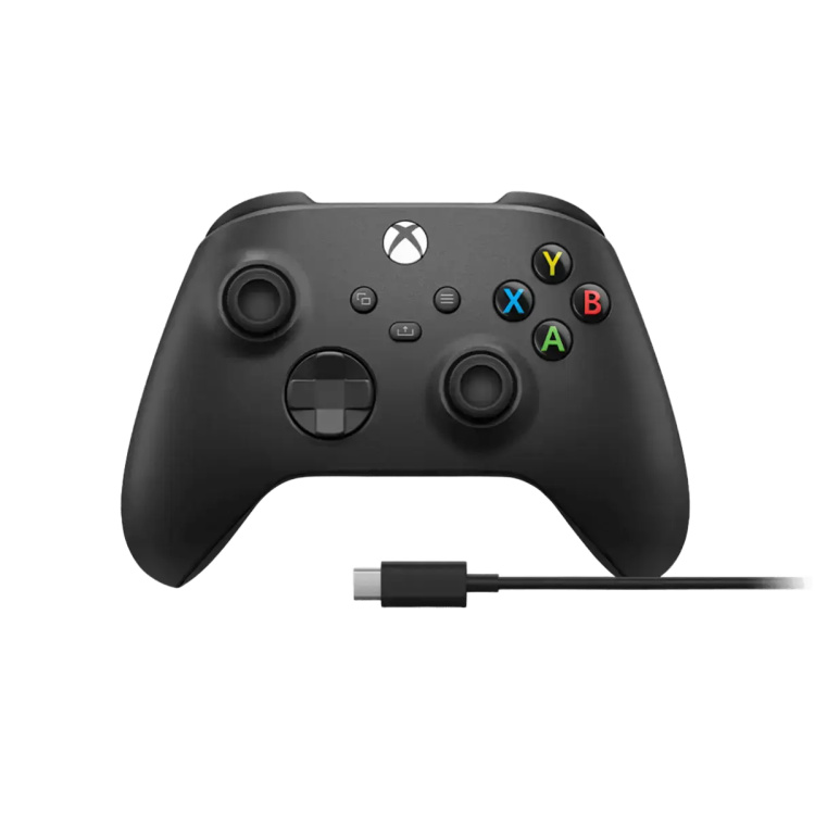 Геймпад Microsoft Xbox Series X/S Wireless Controller Carbon Black + Cable (XOA-0010) Геймпад Microsoft Xbox Series X/S Wireless Controller Carbon Black + Cable (XOA-0010)