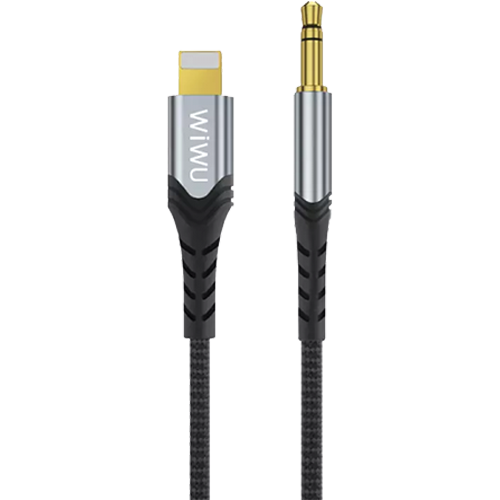 Аудіо кабель WIWU Aux Stereo Cable 3.5mm to Lightning 1.5m (Black)