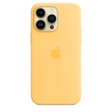 Silicone Case with MagSafe для iPhone 14 Pro Max (FoxConn) (Sunglow)
