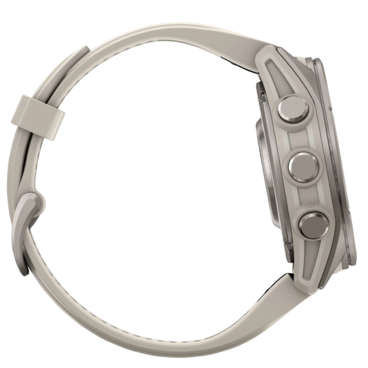 Garmin Fenix 9 43mm AMOLED Sapphire Titanium with Fog Gray Silicone Band (010-04761-00/01)