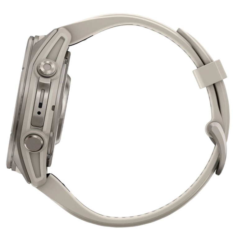 Garmin Fenix 9 43mm AMOLED Sapphire Titanium with Fog Gray Silicone Band (010-04761-00/01)