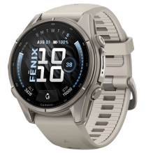 Garmin Fenix 9 43mm AMOLED Sapphire Titanium with Fog Gray Silicone Band (010-04761-00/01)