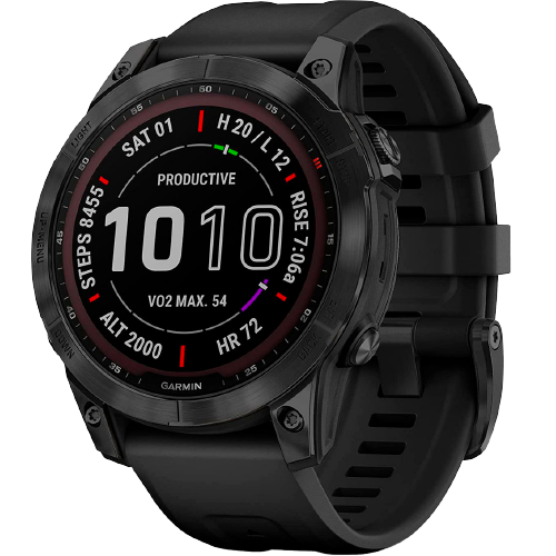 Garmin Fenix 7X Sapphire Solar Black DLC Titanium with Black Band (010-02541-22)