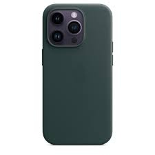 Чехол Apple Leather Case для iPhone 14 Pro with MagSafe (Forest Green)