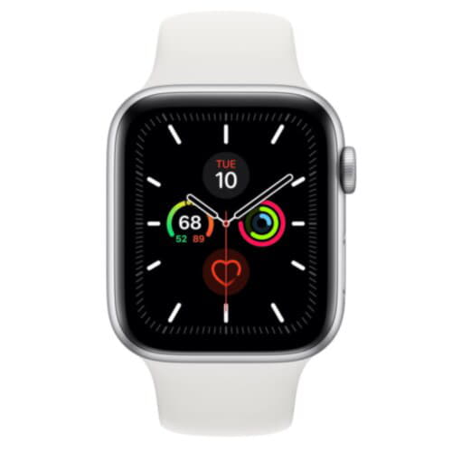Apple Watch Series 5 GPS, 44mm Silver Aluminum Case with White Sport Band (MWVD2) Apple Watch Series 5 GPS, 44mm Silver Aluminum Case with White Sport Band (MWVD2)