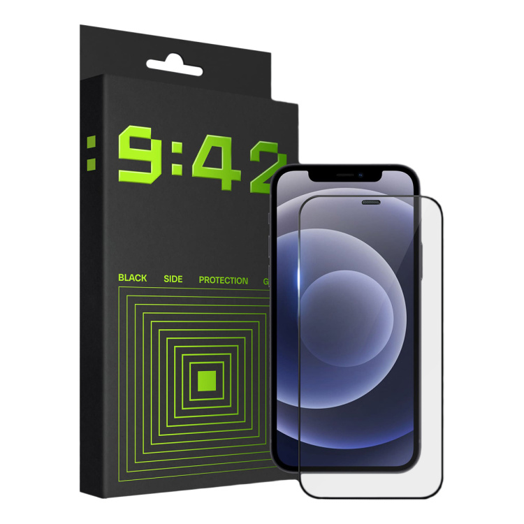 Защитное стекло 9:42 BlackSide для iPhone 12 Pro/12 Защитное стекло 9:42 BlackSide для iPhone 12 Pro/12
