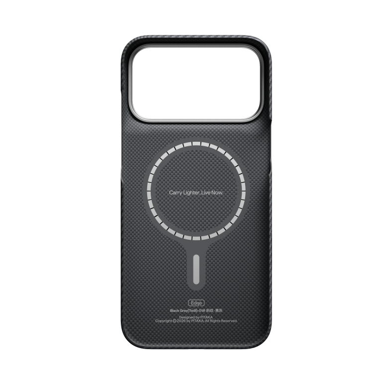 Чохол Pitaka Edge Case для iPhone 18 Pro (Black Grey (Twill))	(KI1801P)