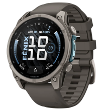 Garmin Fenix 9 47mm AMOLED Sapphire Titanium with Pebble Gray Silicone Band (010-04762-00/01)