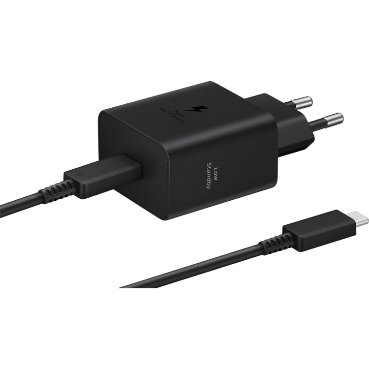 Блок живлення Samsung 45W Travel Adapter (with Type-C cable)	Black (EP-T4511XBEGEU)