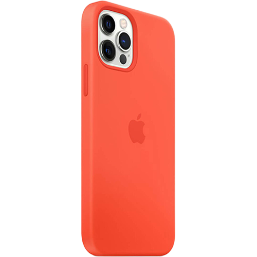 Чехол Apple Silicone Case для iPhone 12/12 Pro with MagSafe (Electric Orange)