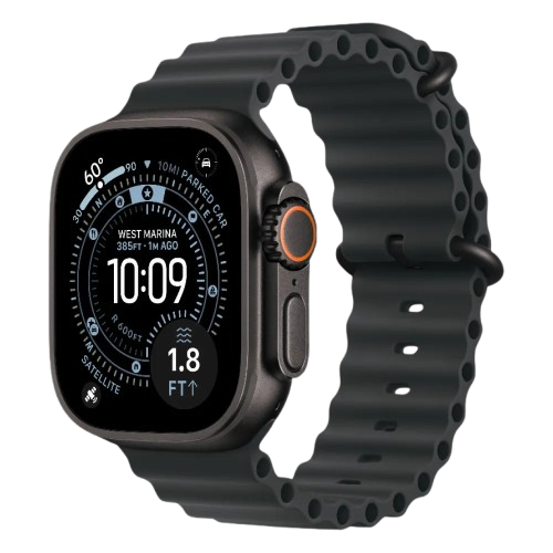 Apple Watch Ultra 4 GPS + LTE, 49mm Black Titanium Case with Black Ocean Band